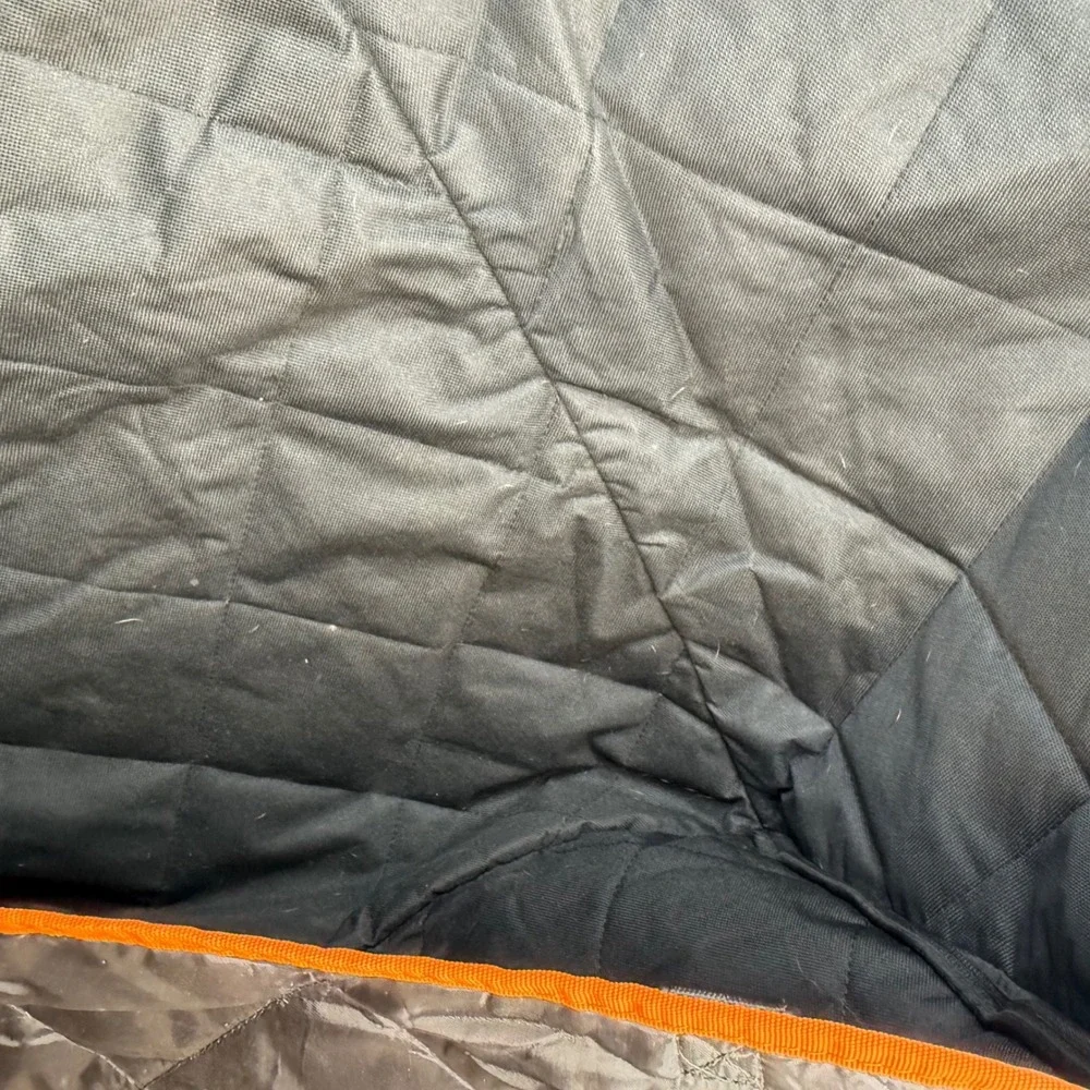 iBuddy Dog Car Seat Cover Black Orange‎ Quilted Waterproof Back Seat SEE NOTES